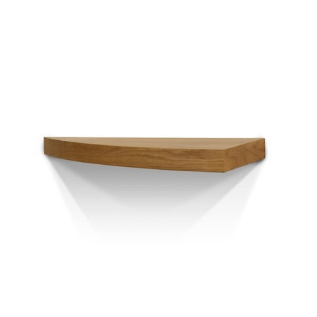 Kd 24 in. Wood Veneer Curved Shelf, Oak KD3039985